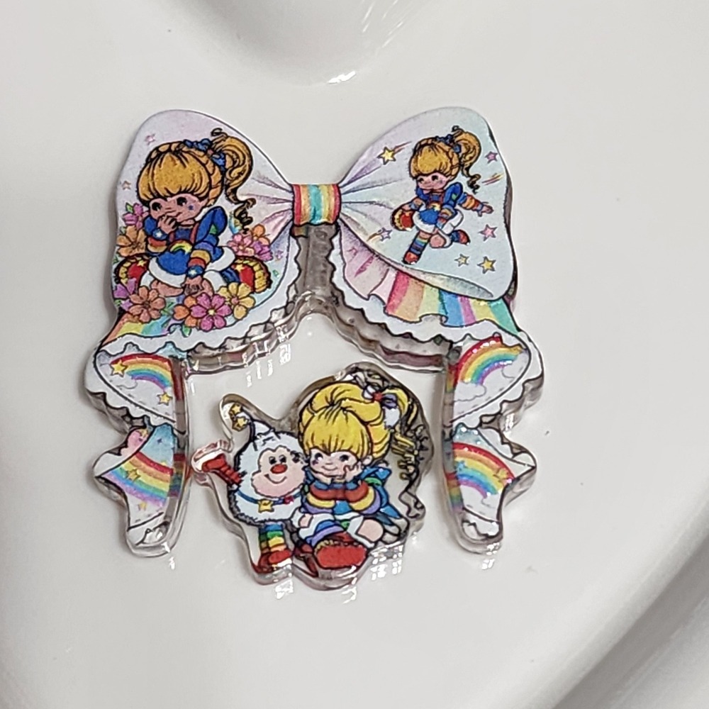 Rainbow Bow Focal Beads Beaded Pen Jewelry Making Acrylic Phone Chain Charms